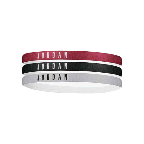 Jordan bandeaux de sport pour cheveux 3pk red/black/wolf grey