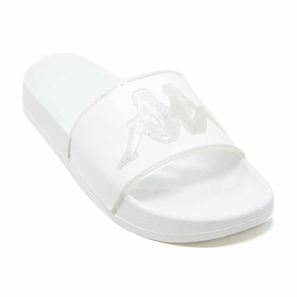 Sandales Kappa Authentic Aqua 1 unisexe de type slides blanc/argent