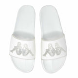 Sandales Kappa Authentic Aqua 1 unisexe de type slides blanc/argent paire