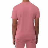 T-shirt Kappa Authentic Capurro slim pour homme Rose/Blanc vue de dos