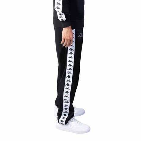 Pantalon Kappa Banda Astoria slim pour homme Noir / Blanc côté