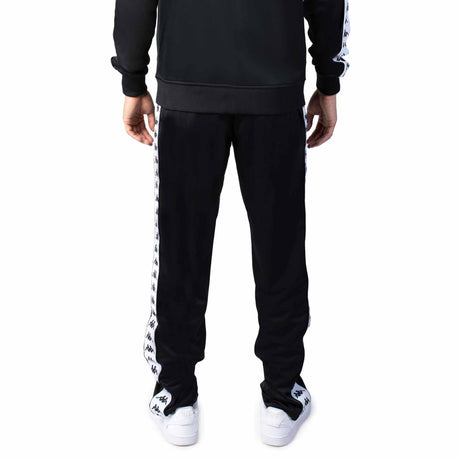 Pantalon Kappa Banda Astoria slim pour homme Noir / Blanc vue de dos