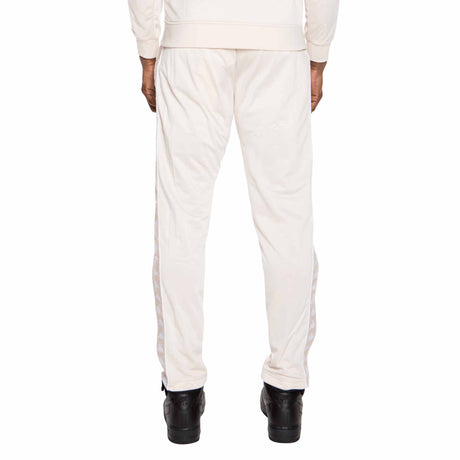 Pantalon Kappa Banda Astoria slim pour homme Beige / Blanc vue de dos