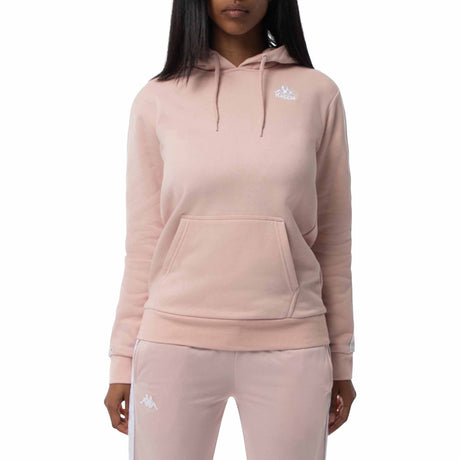 Sweatshirt à capuche Kappa Banda Budy pour femme Rose / Blanc