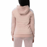 Sweatshirt à capuche Kappa Banda Budy pour femme Rose / Blanc vue de dos