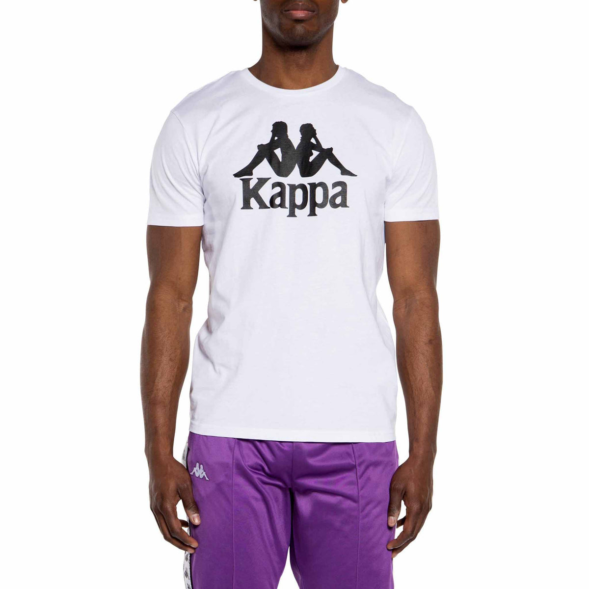 T-shirt Kappa Authentic Estessi Slim pour homme Blanc/Noir