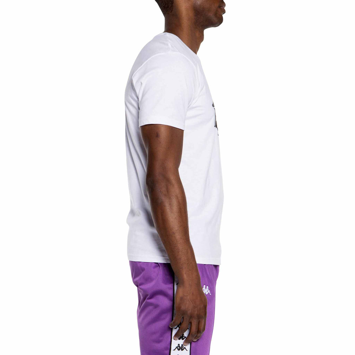 T-shirt Kappa Authentic Estessi Slim pour homme Blanc/Noir côté