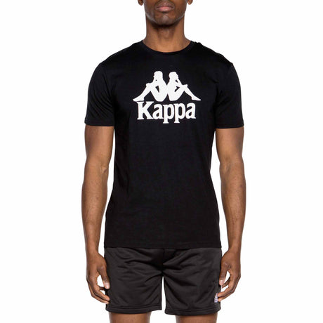 T-shirt Kappa Authentic Estessi Slim pour homme Noir/ Blanc