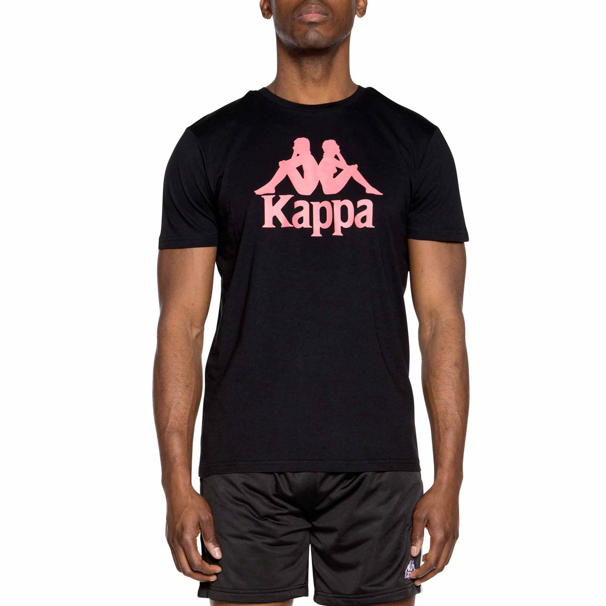 T-shirt Kappa Authentic Estessi Slim pour homme Noir/Rose