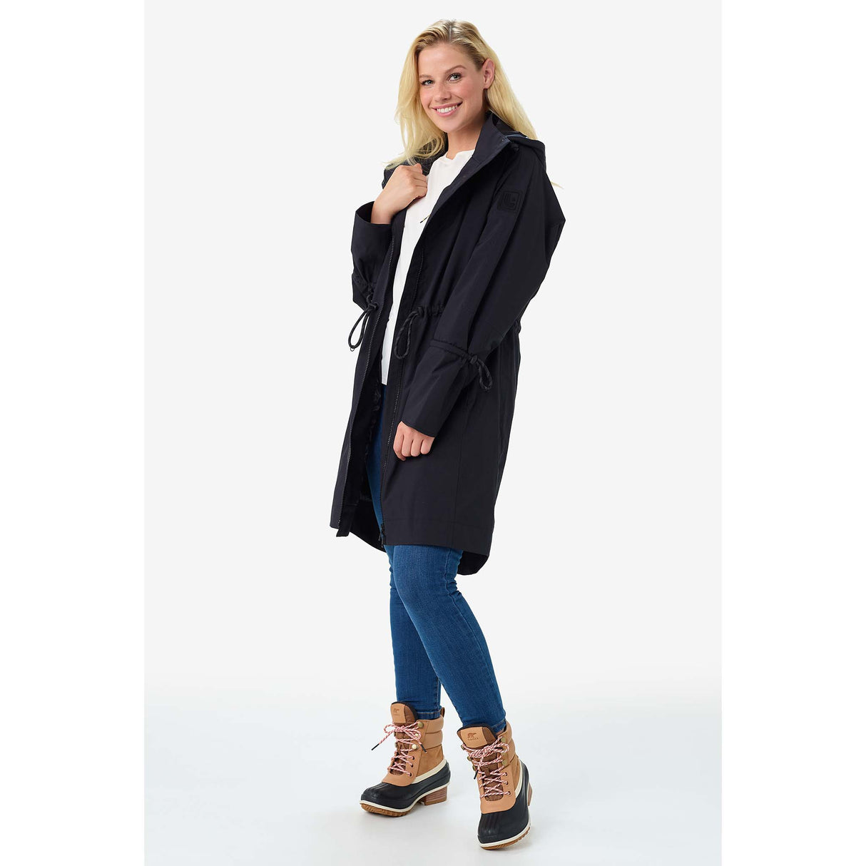 Lole manteau de pluie Piper noir pour femme face 2