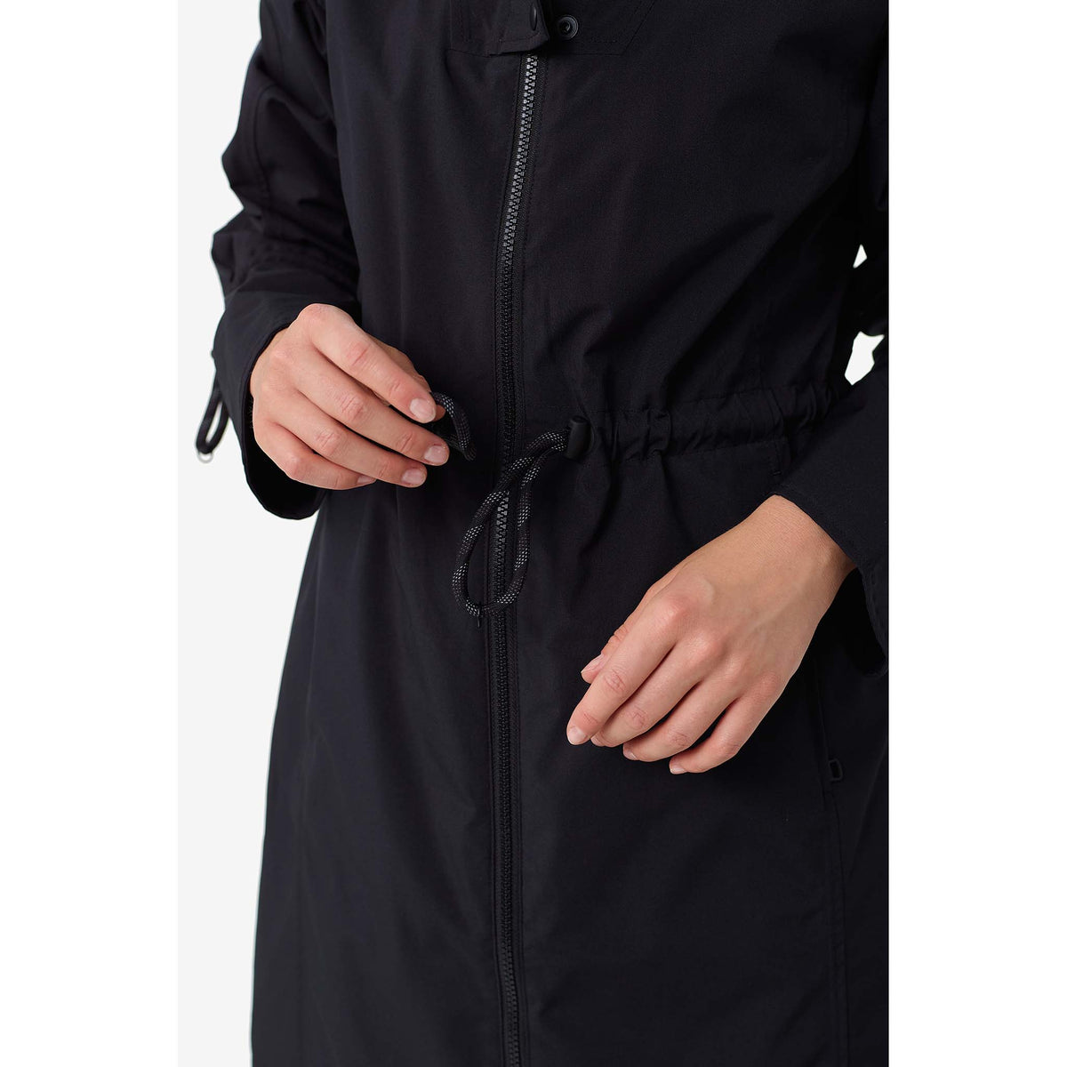 Lole manteau de pluie Piper noir pour femme details cordon
