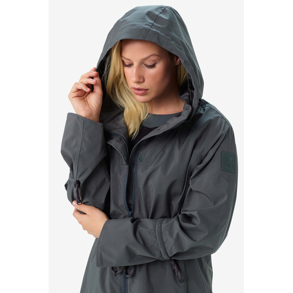 Lole manteau de pluie Piper eucalyptus pour femme details