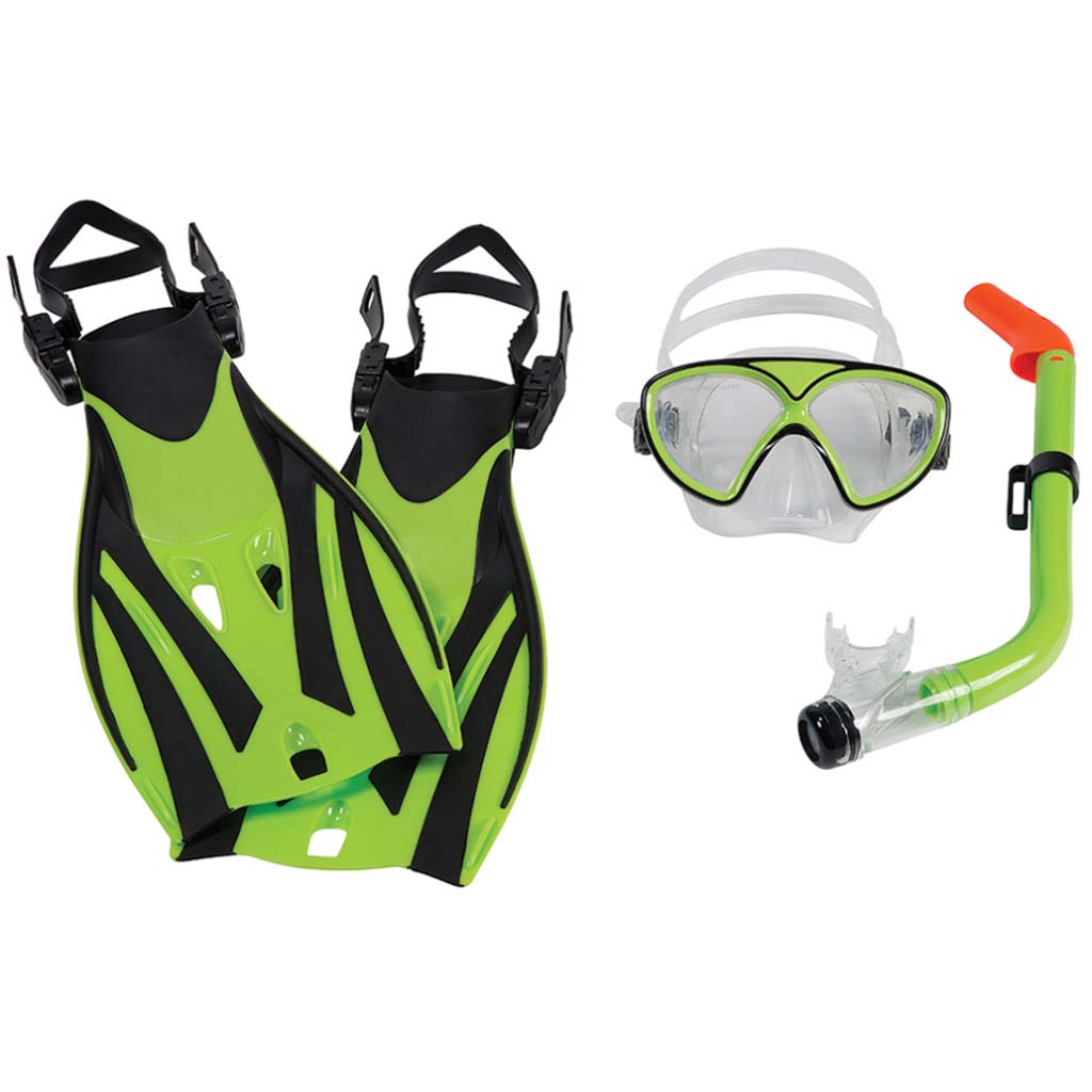 Leader Leader Montego Bay Super Kit ensemble de plongée junior avec masque tuba et palmes