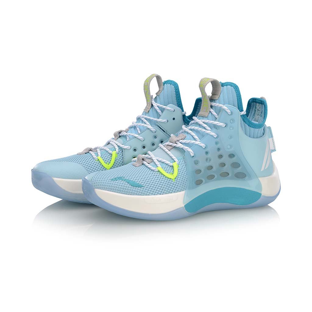 Li-Ning Sonic VII C.J. McCollum Mid Professional chaussures de basketball bleu paire