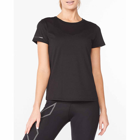 2XU Light Speed Tech T-shirt de course à pied manches courtes femme Noir