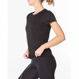 2XU Light Speed Tech T-shirt de course à pied manches courtes femme noir angle