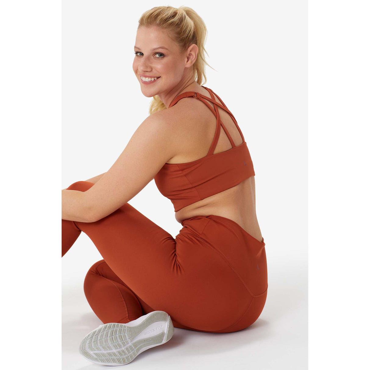 Lolë Lole Burst Up Bra soutien-gorge top de sport terracotta