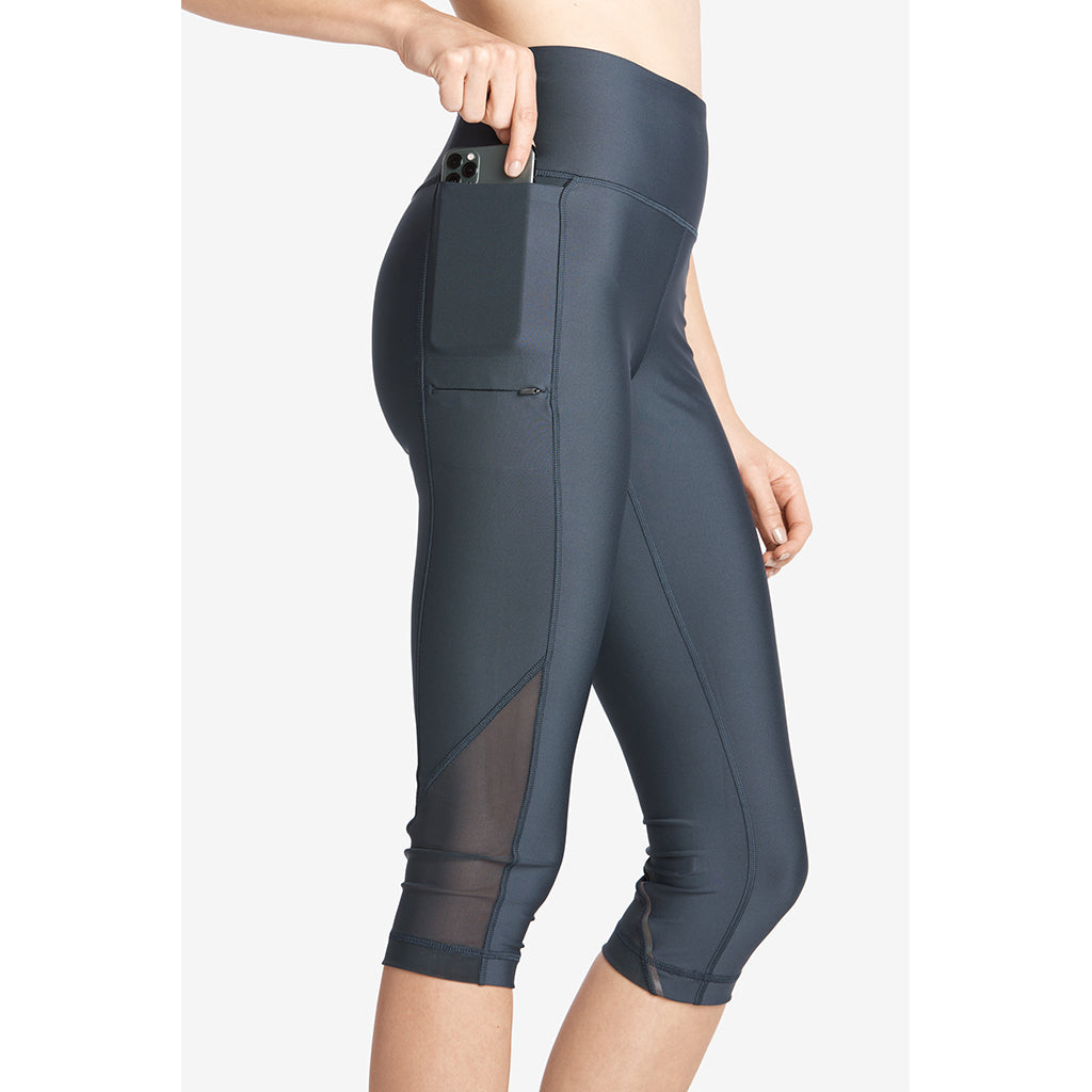 Lole Burst Capris leggings blue anchor vue lat