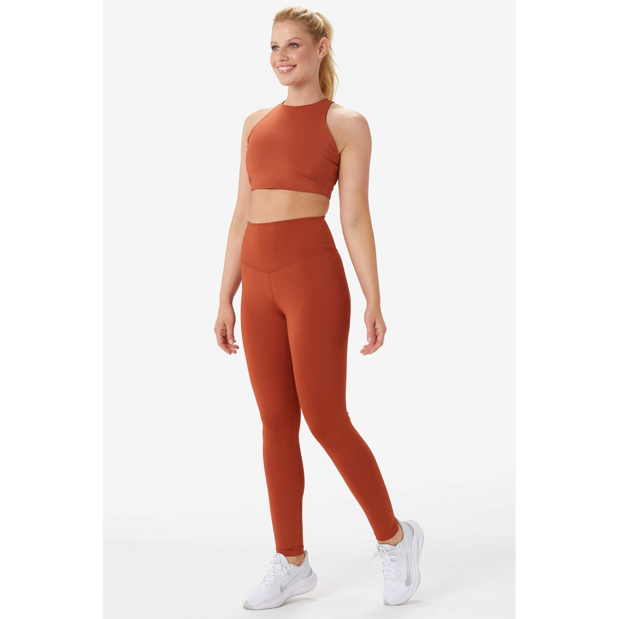 Lole Burst Up Bra soutien-gorge top de sport terracotta face 3