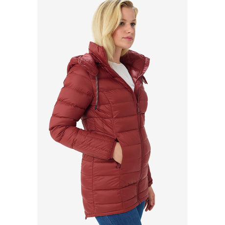 Lole manteau long léger en duvet Claudia saffron pour femme lateral