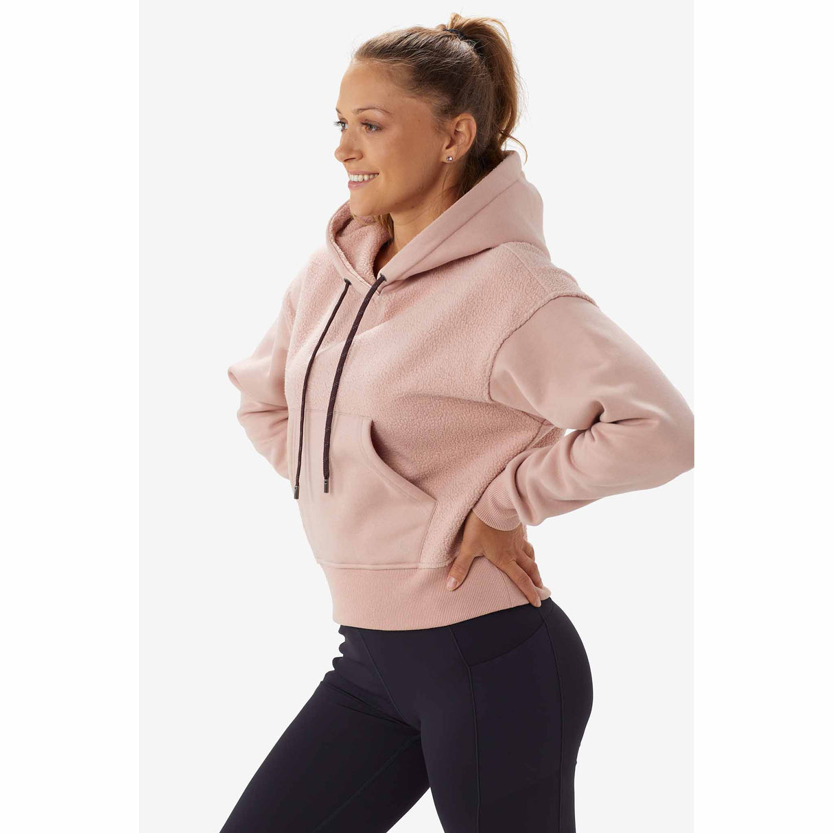 Lolë sweatshirt à capuche Constance Hoodie pour femme - Shadow Heather - Côté