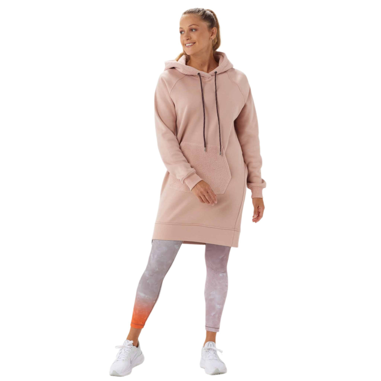 Lolë Robe à capuche Constance Hoodie Dress pour femme - Shadow Heather