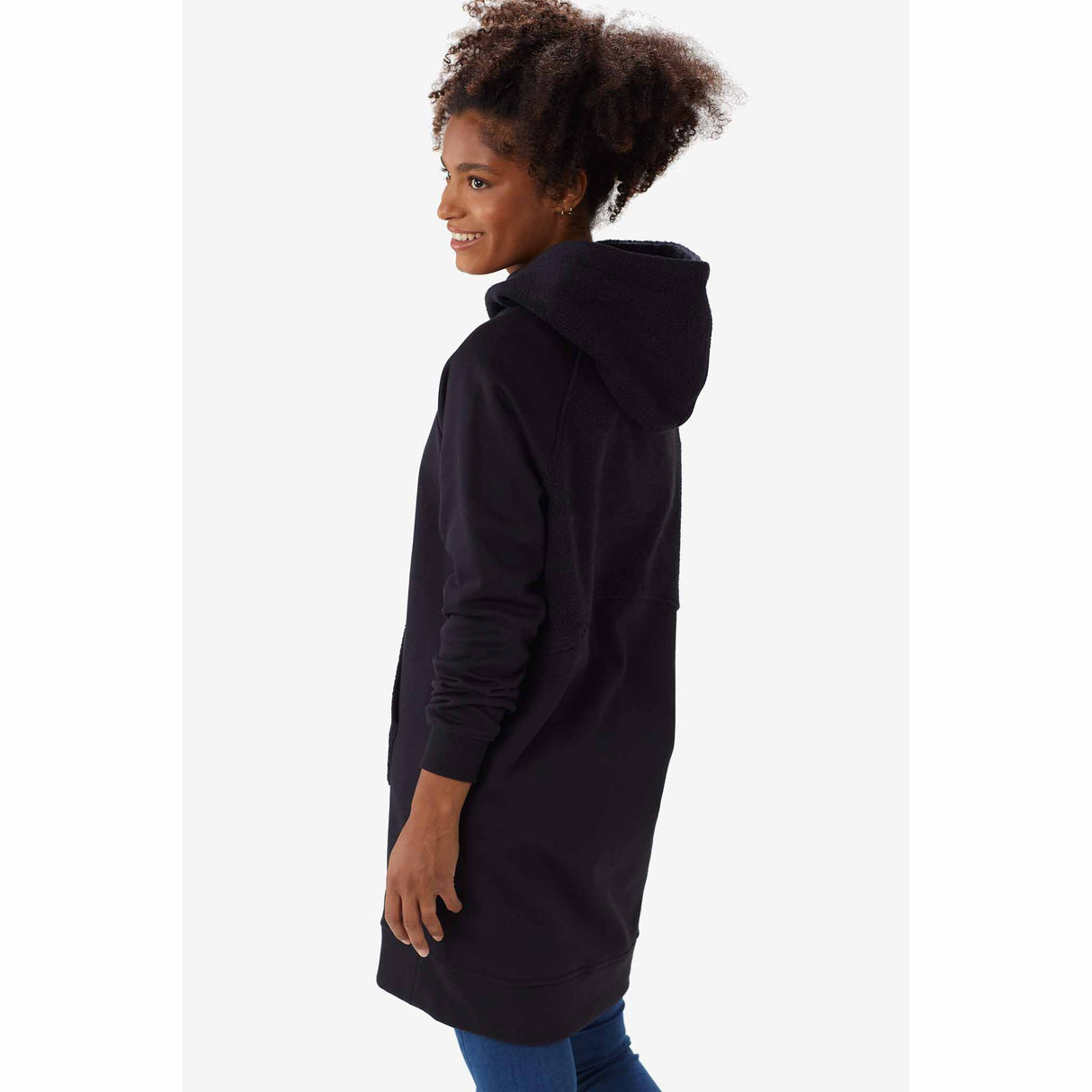 Lolë Robe à capuche Constance Hoodie Dress pour femme - Black Beauty - Côté