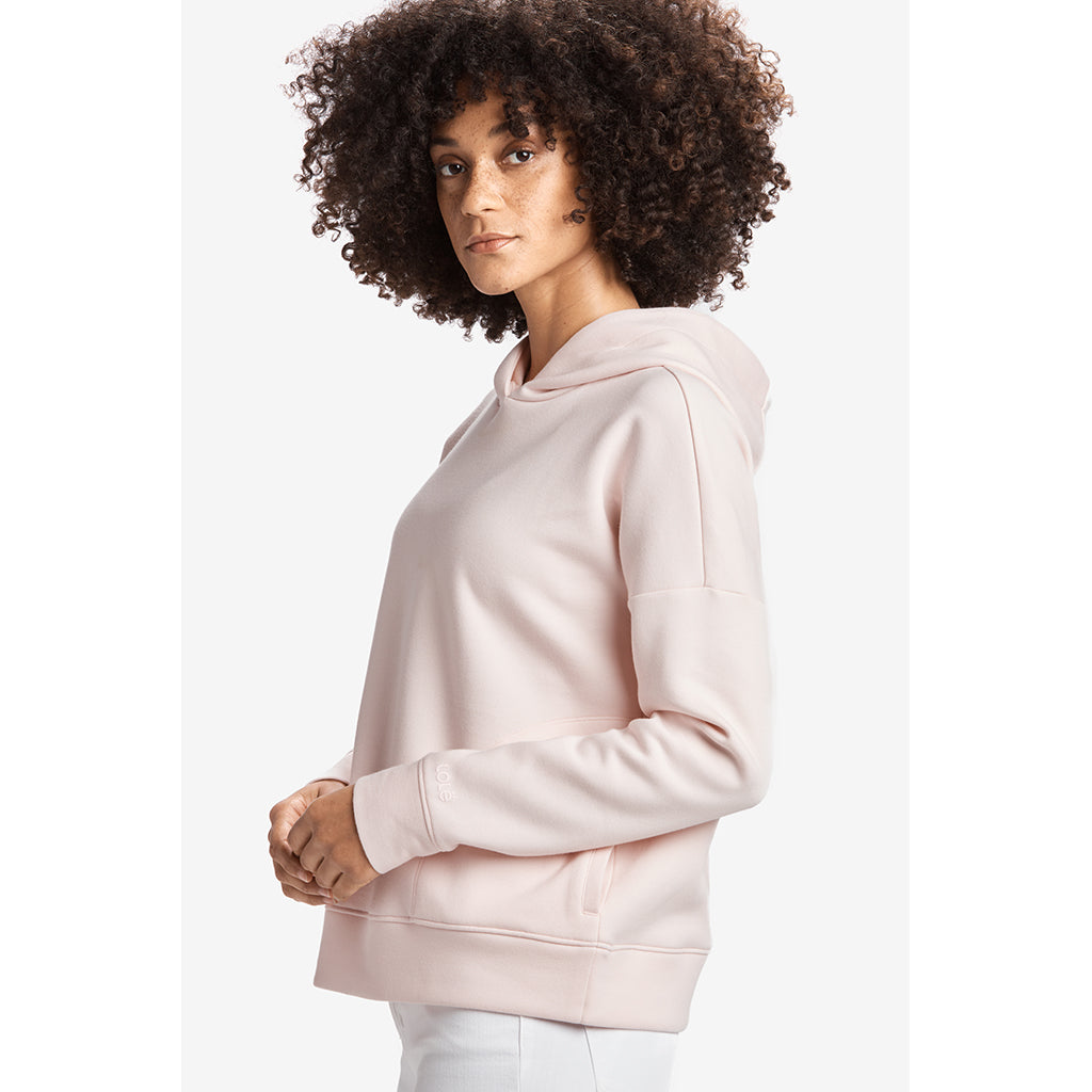 Lole hoodie Constance pour femme crystal pink vue lat