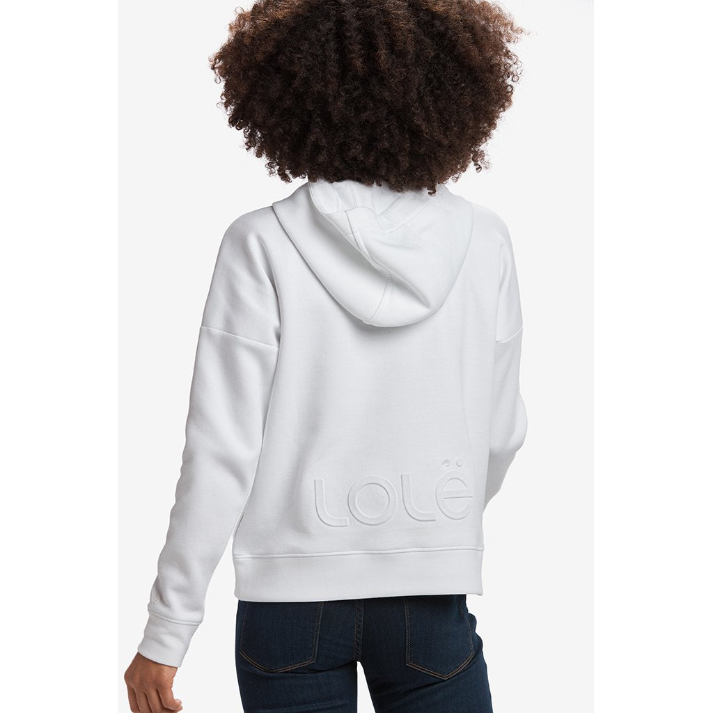 Lole hoodie Constance pour femme blanc vue dos