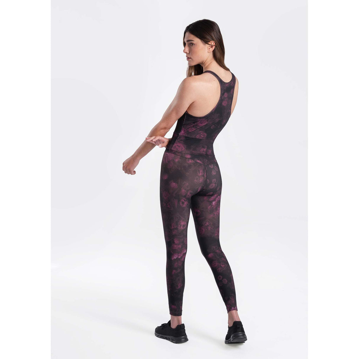 Lole leggings 7/8 taille haute Dalia crushed bloom purple pour femme dos