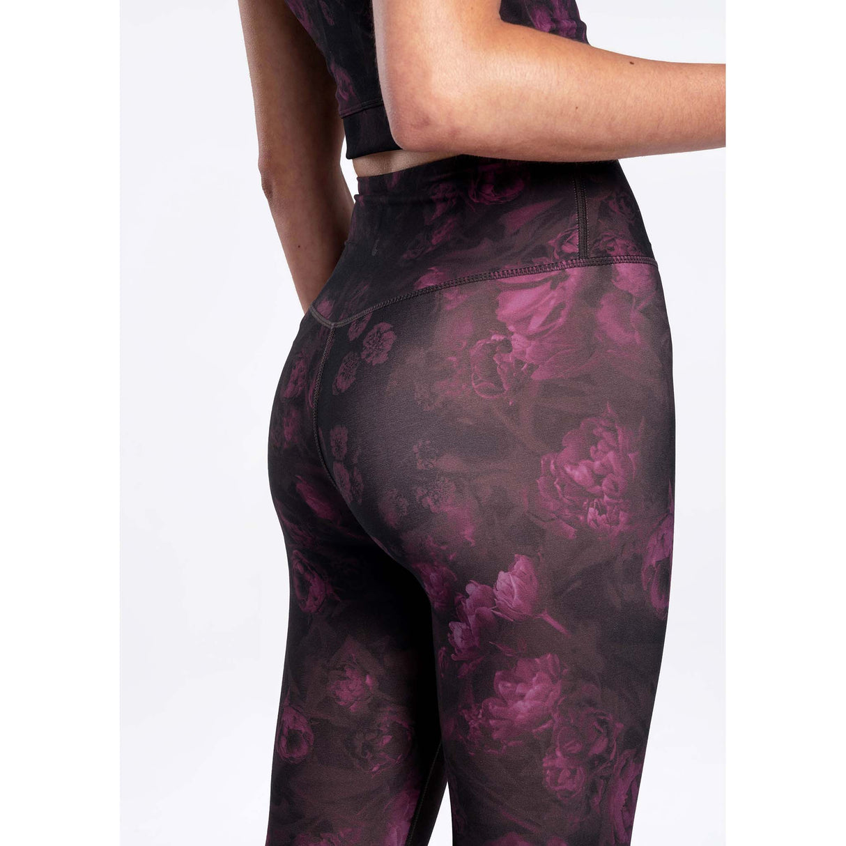Lole leggings 7/8 taille haute Dalia crushed bloom purple pour femme lateral