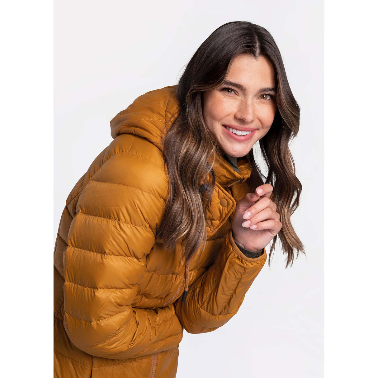 Lolë Emeline manteau en duvet avec capuchon pour femme - pacane live 2