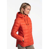 Lolë Emeline manteau en duvet avec capuchon pour femme - paprika lateral