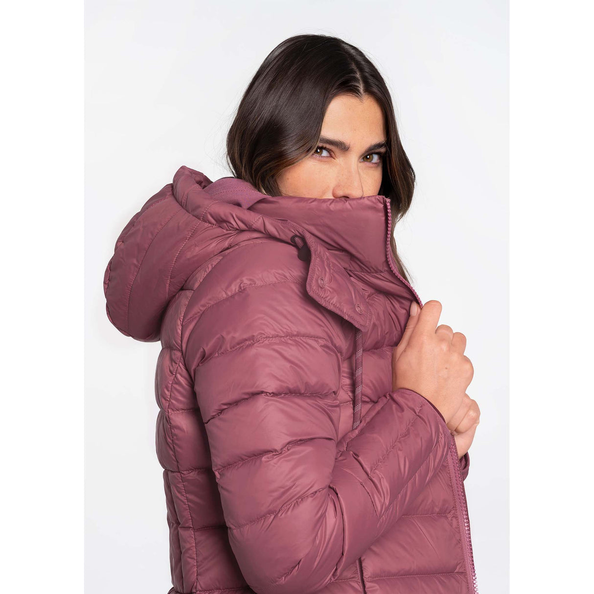 Lolë Emeline manteau en duvet avec capuchon pour femme - chardon live