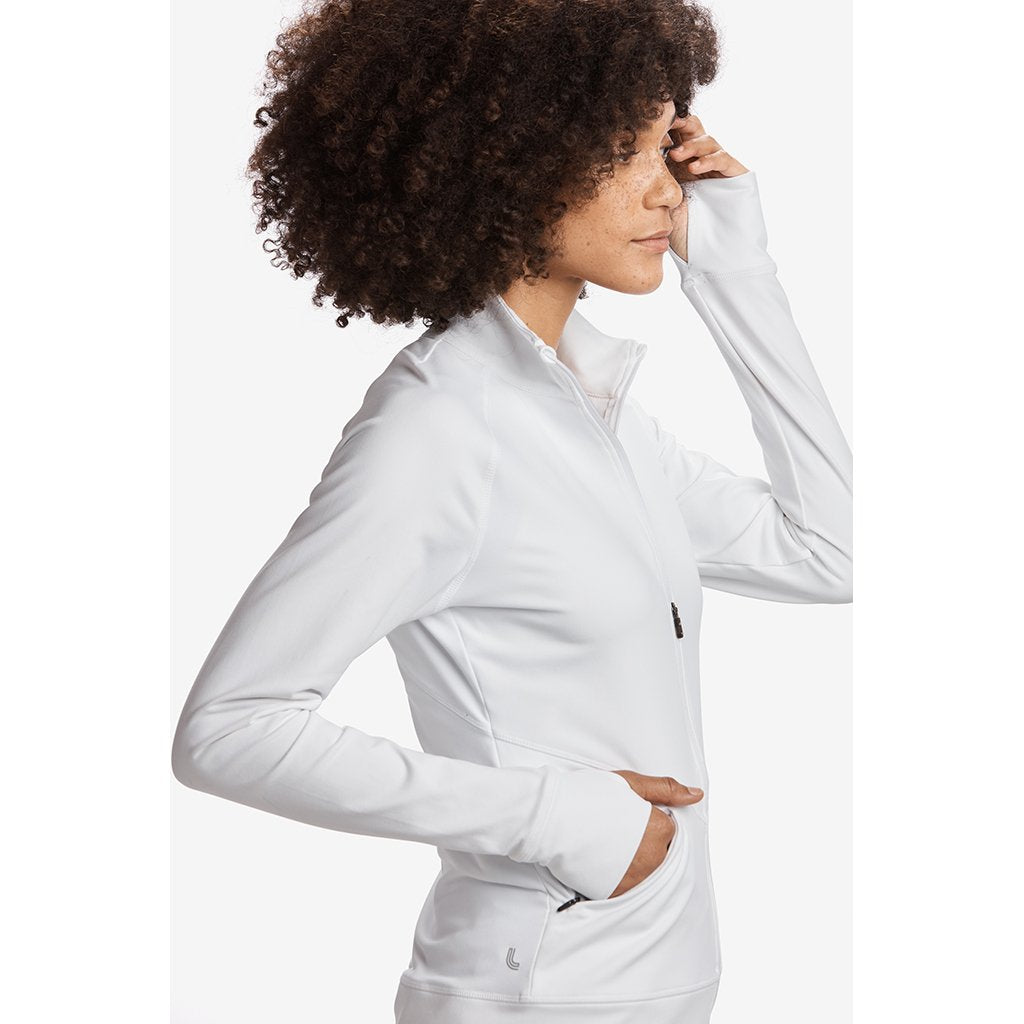 Lole cardigan Essential Up pour femme blanc vue lat