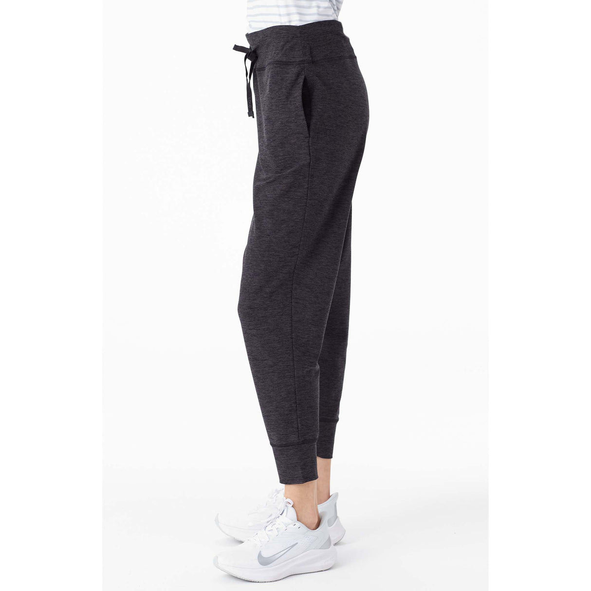 Lole Half Moon Jogger pantalon noir chiné lateral