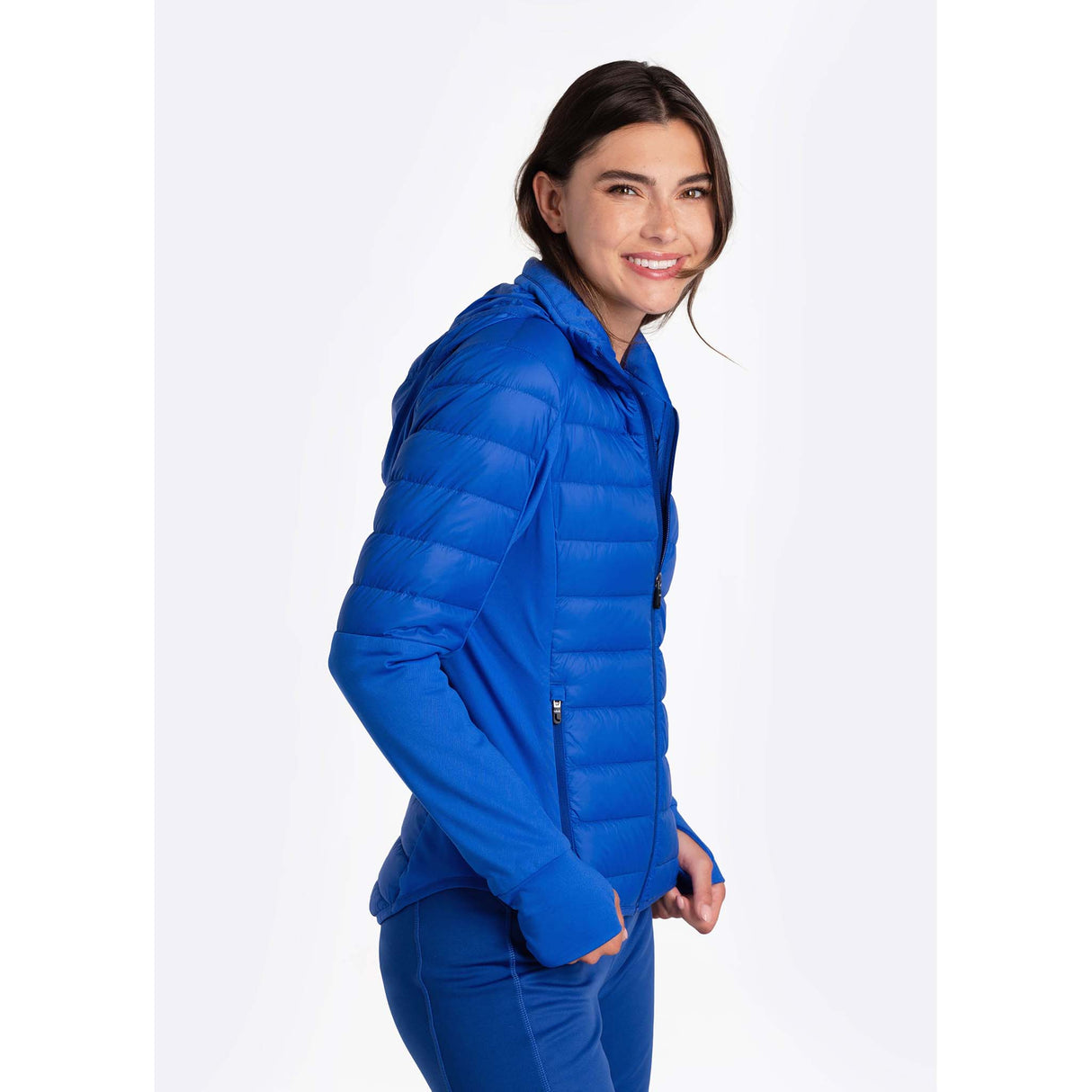 Lolë Just Full Zip cardigan sport lapis pour femme lateral