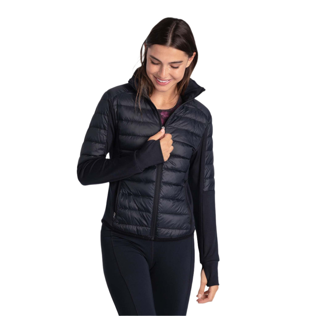 Lolë Just Full Zip cardigan sport noir pour femme