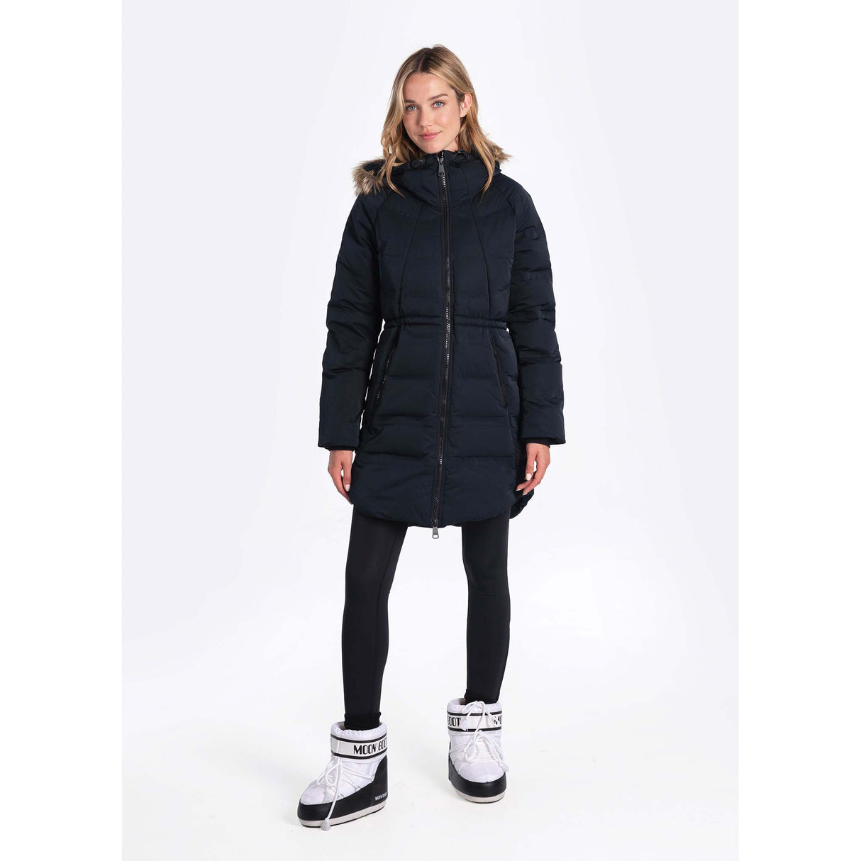 Lolë Katie manteau d'hiver en duvet noir pour femme live