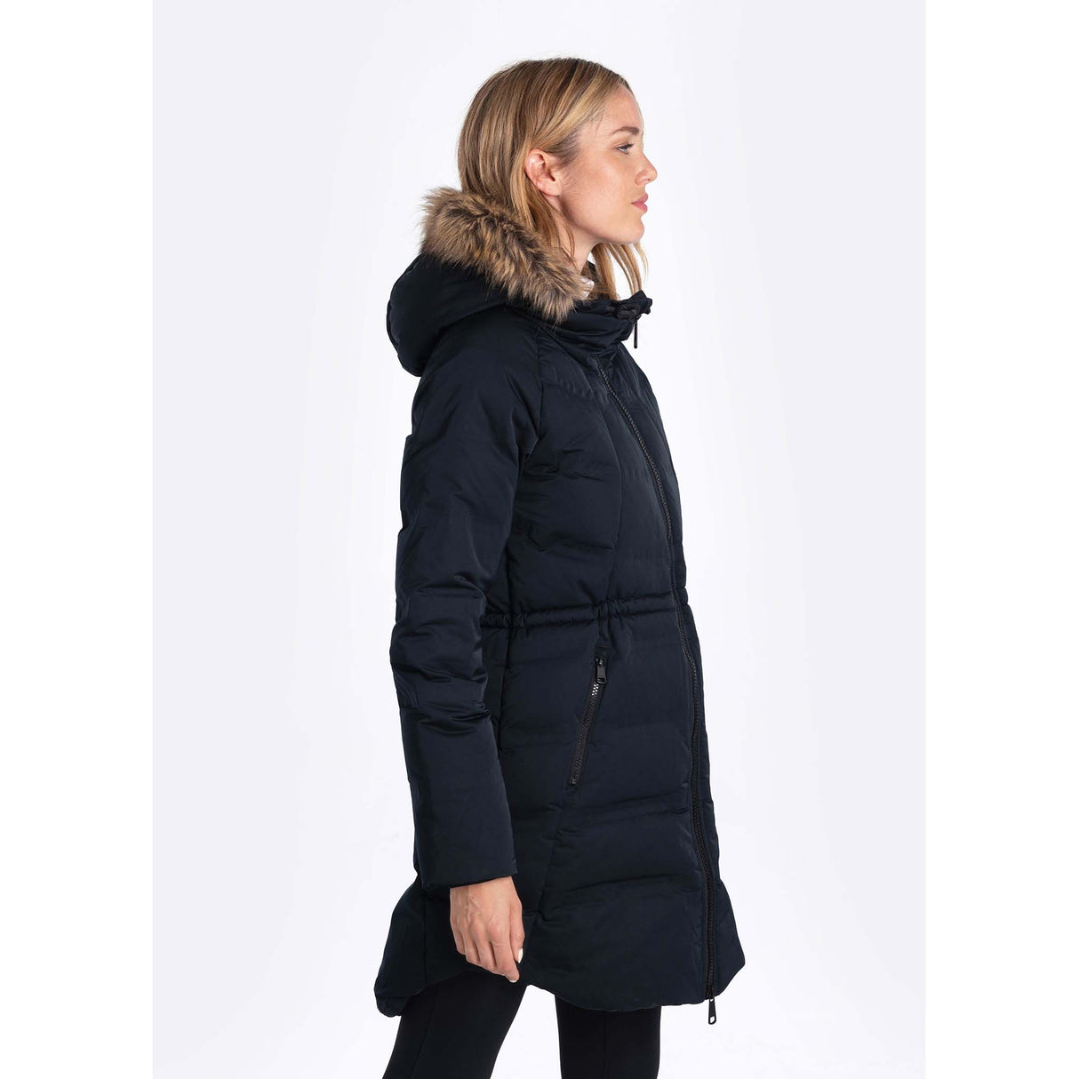 Lolë Katie manteau d'hiver en duvet noir pour femme lateral