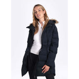 Lolë Katie manteau d'hiver en duvet noir pour femme ouvert