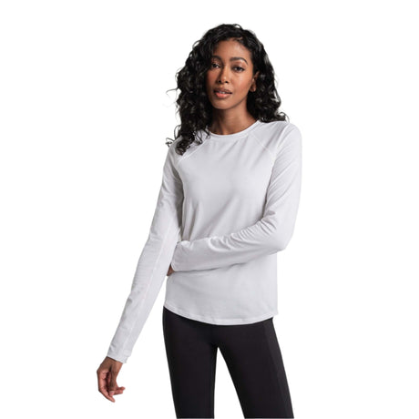 Lole chandail sport à manches longues Performance Wool femme - blanc