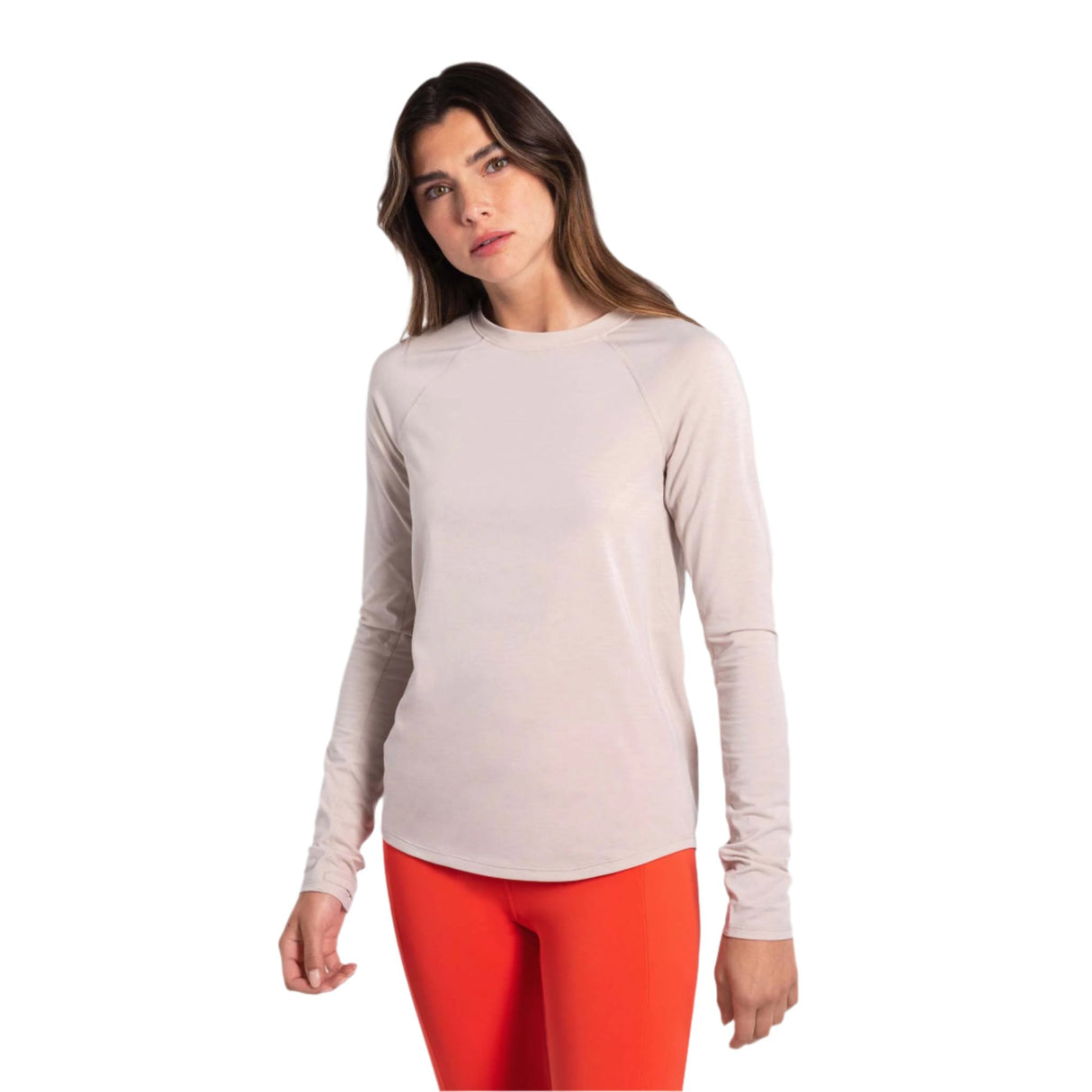 Lole Performance Wool chandail à manches longues pour femme gris argenté