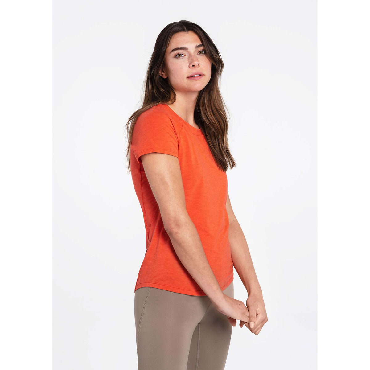 Lole Performance Wool T-shirt femme paprika lateral