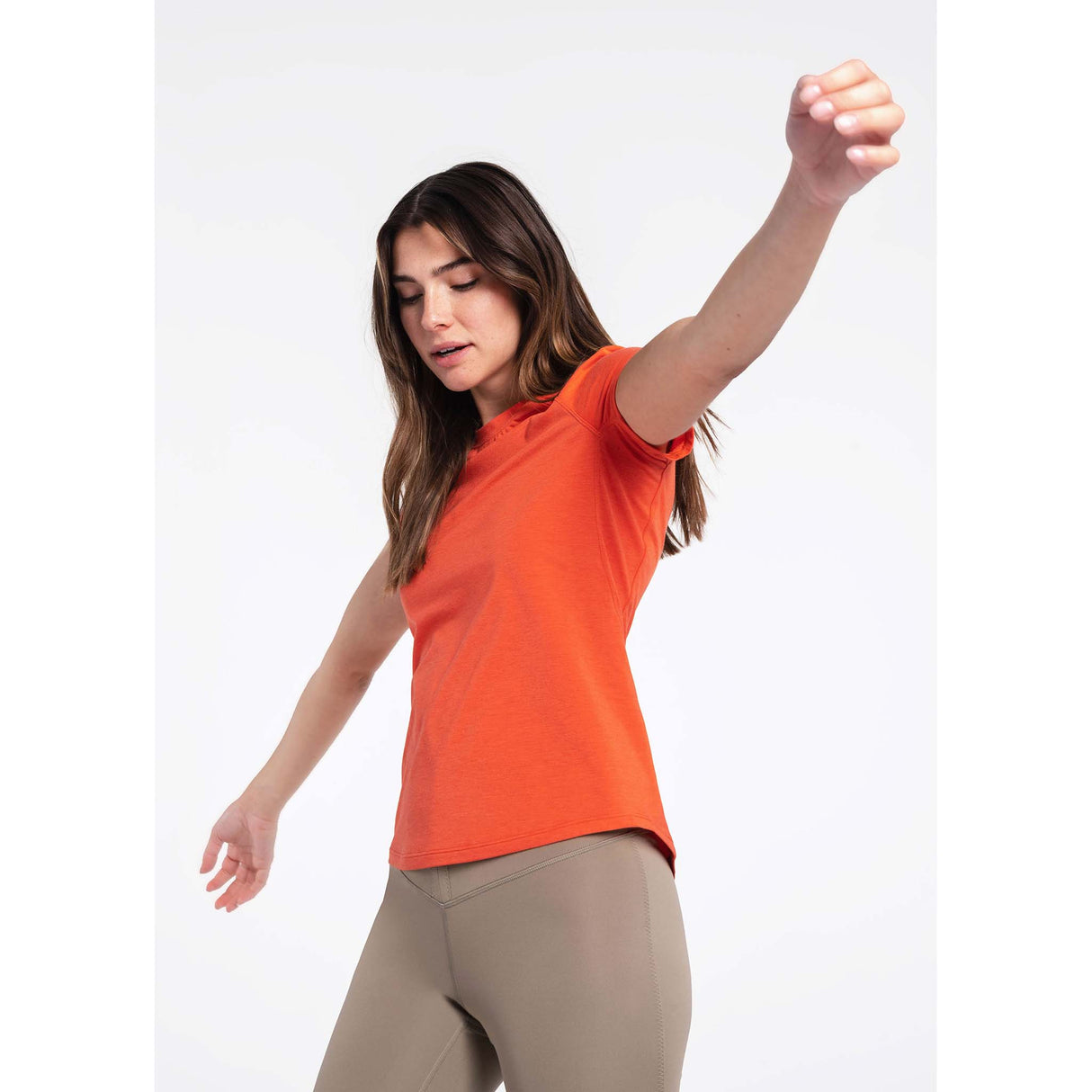 Lole Performance Wool T-shirt femme paprika live 2