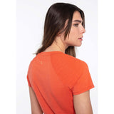 Lole Performance Wool T-shirt femme paprika col dos