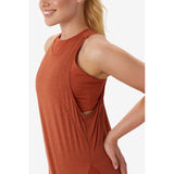 Lolë Performance Wool tank top terracotta femme lateral