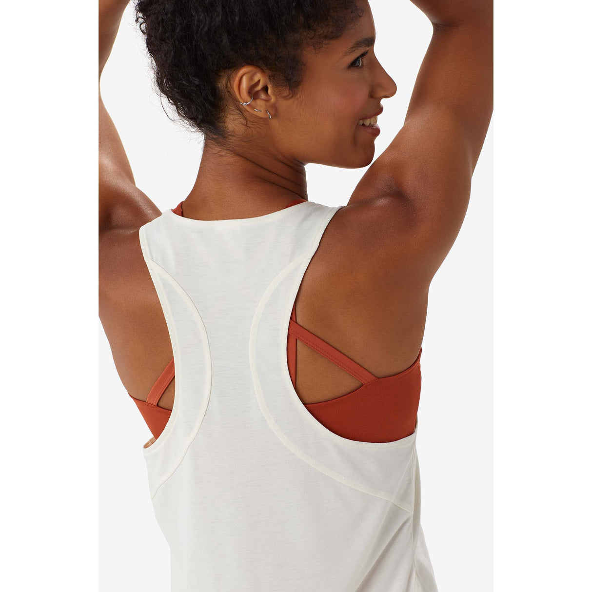 Lolë Performance Wool tank top gardenia femme dos