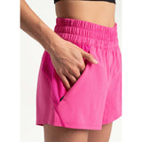Lole Running shorts de course à pied femme lateral- rhubarbe