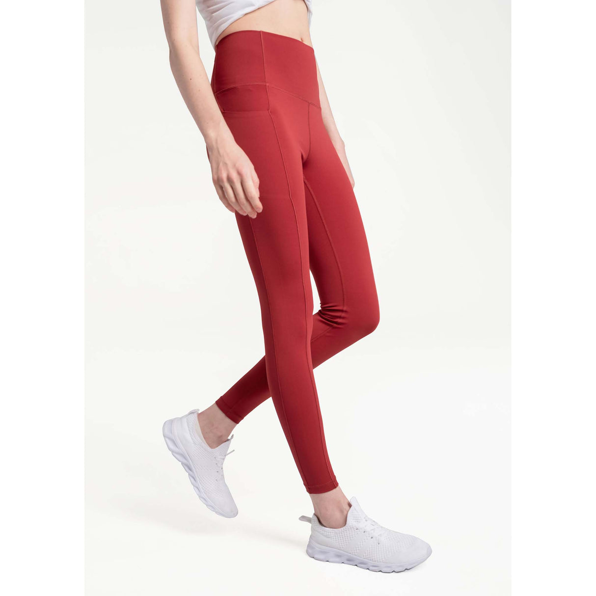 Lole legging cheville Step Up lateral - merlot